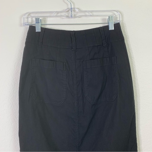 Maeve Womens the Colette Black Midi Pencil Skirt linen blend XS - Picture 8 of 11